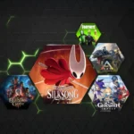 Interfață a serviciului de cloud gaming GeForce Now de la Nvidia, prezentând biblioteca de jocuri și opțiuni de acces pe diferite dispozitive.