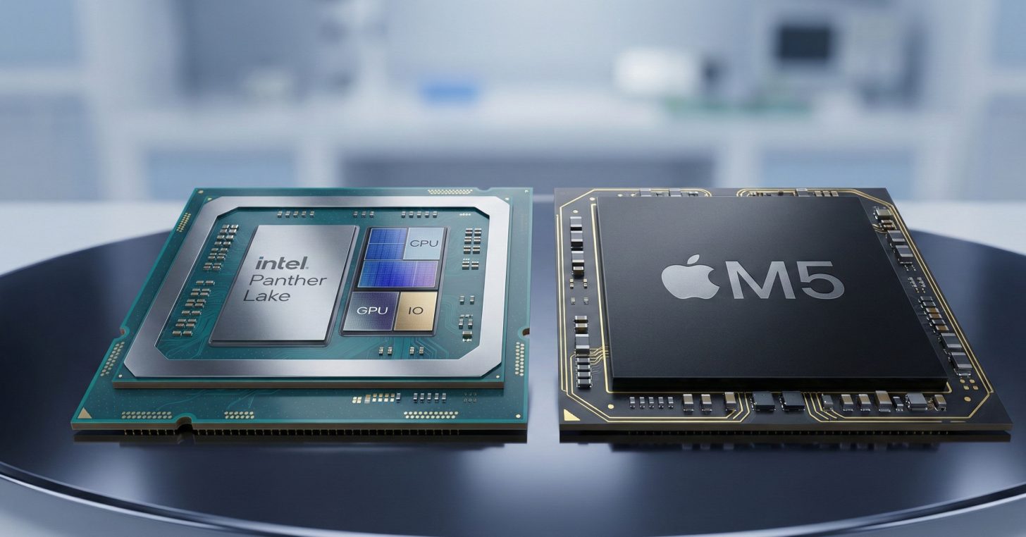 Comparativ procesor Intel Panther Lake și Apple M5 în test de eficiență energetică și performanță