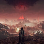 Imagine de titlu pentru jocul Nioh 3, prezentând un războinic înarmat cu o sabie, înconjurat de o atmosferă întunecată și elemente fantastice. Fundalul include peisaje dramatice și creaturi mitologice.