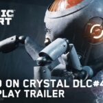 Trailer gameplay pentru DLC-ul „Blood on Crystal” al jocului Atomic Heart, prezentând elemente mecanice și atmosfera futuristă a jocului.