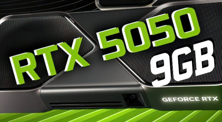 Placă video NVIDIA GeForce RTX 5050 cu 9 GB memorie GDDR7, tehnologie avansată pentru gaming și aplicații grafice.