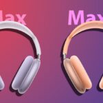 Comparativ între căștile AirPods Max și AirPods Max 2, evidențiind asemănările în design și construcție.